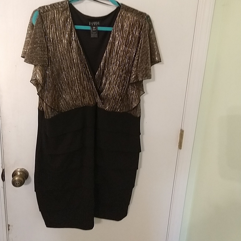 Gold and black dress